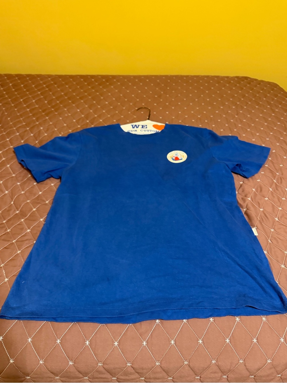 Aime Leon Dore Royal Blue Short-Sleeve Crewneck Tee with Chest Patch